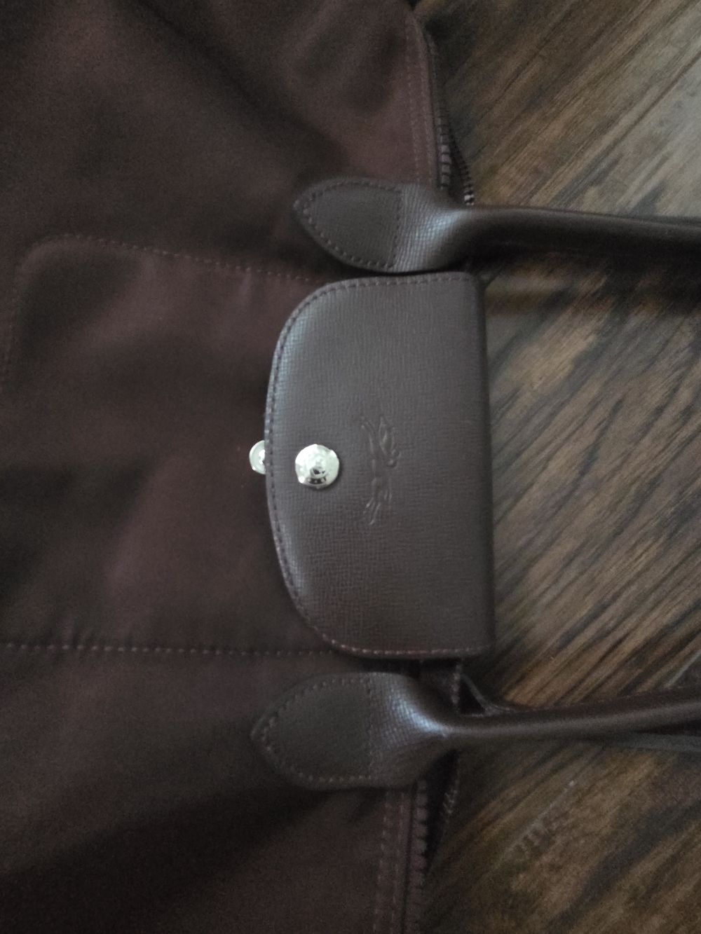 Longchamp Brown Le Pliage Medium Nylon Tote Bag - Picture 5 of 10